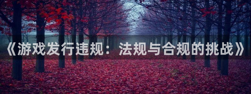 亿万28多少钱：《游戏发行违规：法规与合规的挑战》